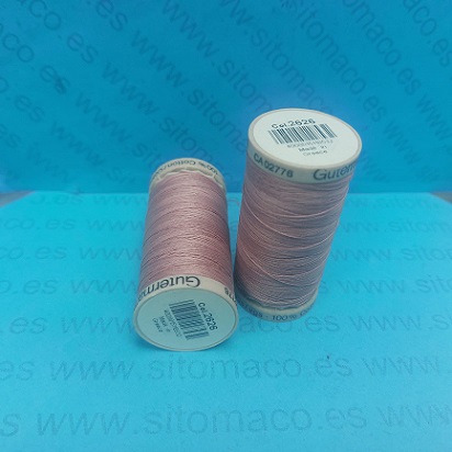 SET 2 BOBINAS GUTERMAN ACOLCHADO 200m  ROSA SUAVE  COD.: 2626